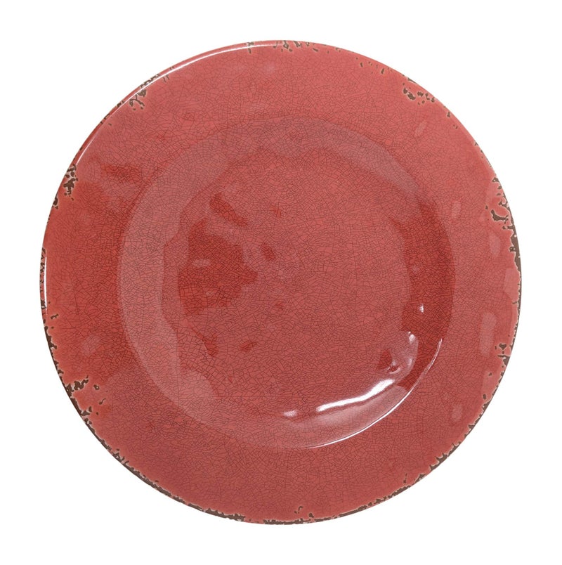 Giannas Home Gianna's Home 12 Piece Rustic Farmhouse Melamine Dinnerware Set, Service for 4 (Red) - Image 3